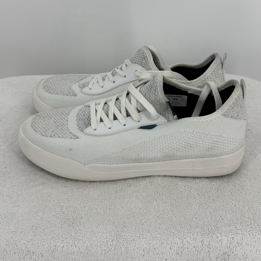 Vessi Womens Weekend Sneaker Size 9 Waterproof White Knit Casual Shoe Athletic